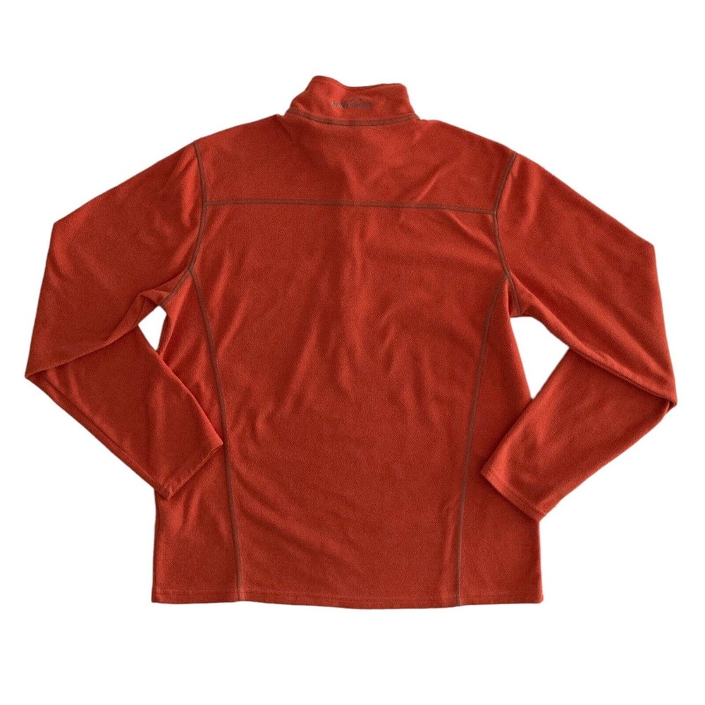Eddie Bauer Sz Medium Mens 1/4 Zip Fleece Pullover Sweatshirt Orange Long Sleeve - Picture 7 of 12